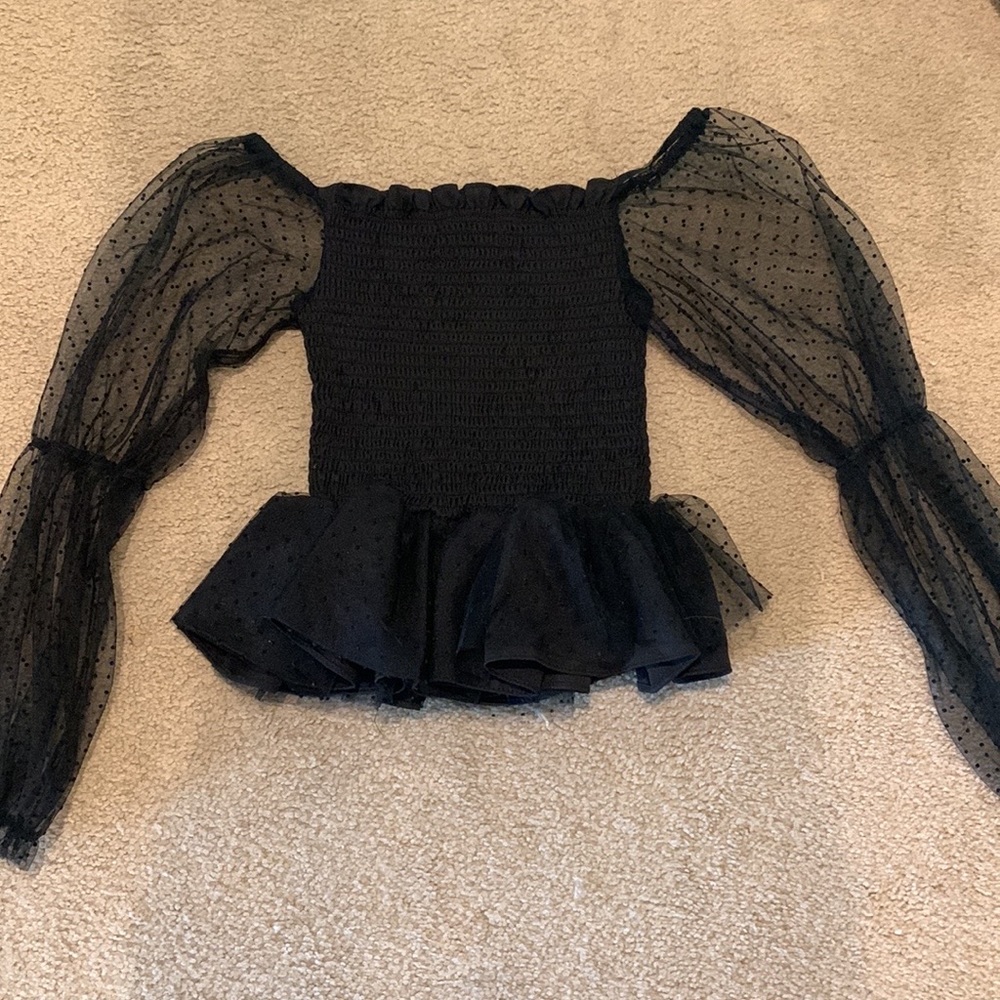 Shein polka dot blouse top